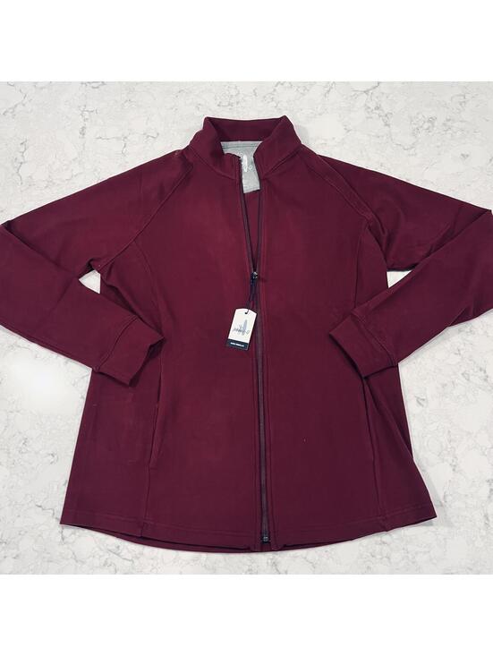 johnnie-o Jackets & Blazers - Johnnie-O BLAKEY Full zip lightweight Fleece Jacket NWT Medium MAROON Red
